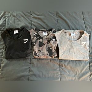 NEW WITHOUT TAGS- Mens Gymshark Critical Drop Tank Size Medium Black, Grey, Camo